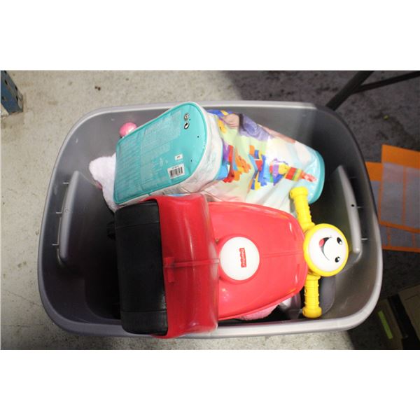 TOTE WITH MEGA BLOCKS, RIDE ON TOYS,
