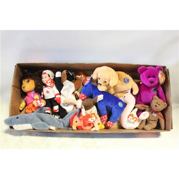 FLAT OF VINTAGE COLLECTORS TY TOYS & MOST