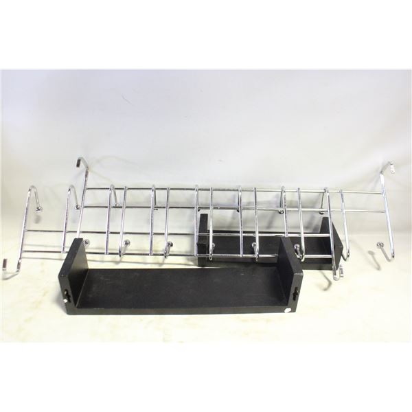 2 LARGE STAINLESS DOOR HANGERS