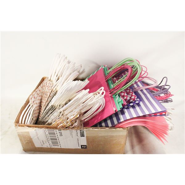 15 LARGE, 17 MED. & 30 SMALL NEW GIFT BAGS