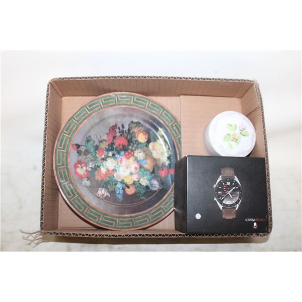 OLSON WATCH, LEFTON HAND P. CHINA BOX & MORE