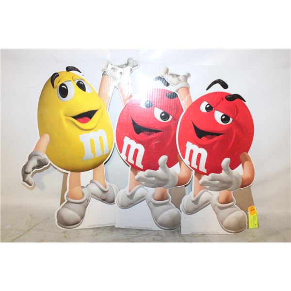 VINTAGE 2000 M&M'S LARGE POP UP DISPLAYS