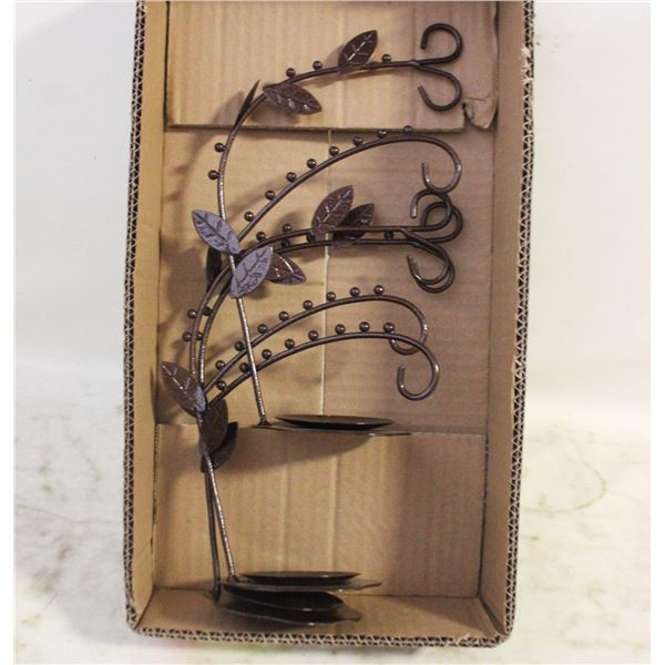 3 DECORATIVE METAL JEWELLERY TREE