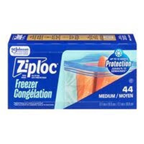 NEW 2 PACK OF ZIPLOC TOP SEAL FREEZER BAGS SIZE MM