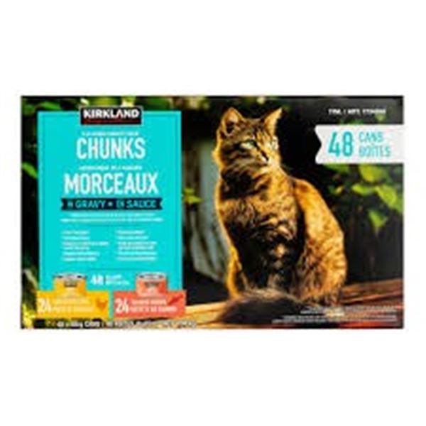 NEW KIRKLAND CHUNKS ADULT WET CAT FOOD IN GRAVY