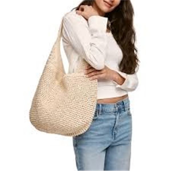 BANANA REPUBLIC WOMENS RAFFIA TOTE BAG TAN