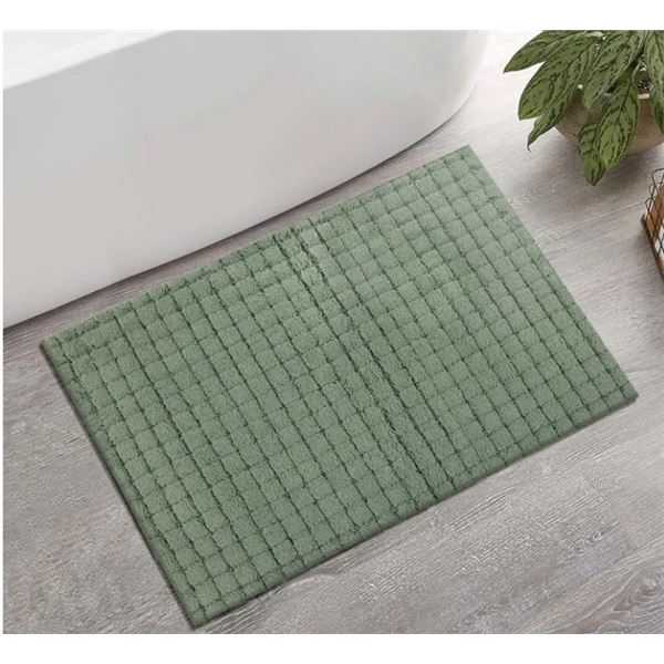 MINERAL SPRING SOFT GRID BATH MAT GREEN - 24 X 36"