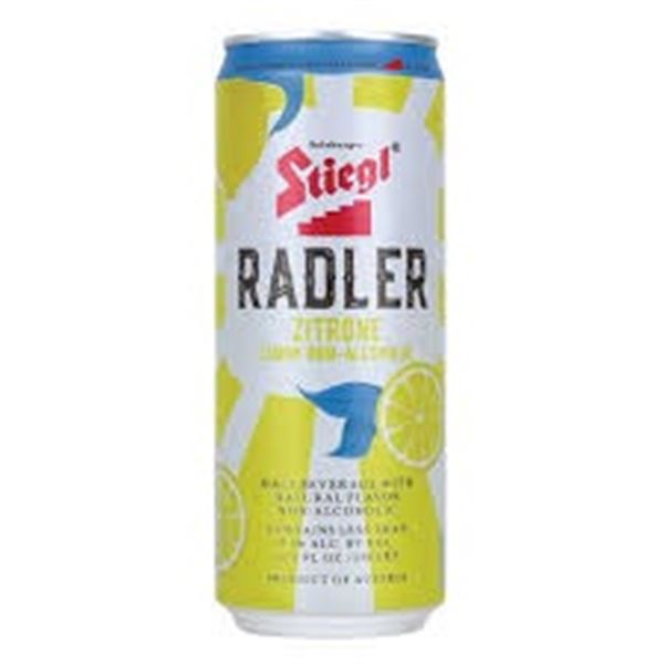 BOX OF 11  STIEGL RADLER ALCOHOL FREE BEER - LEMON