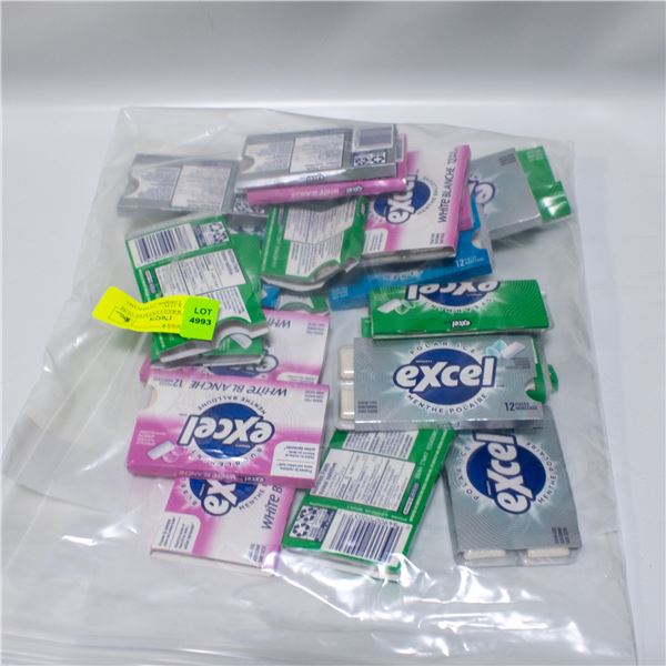 BAG OF 22 WRIGLEY'S EXCEL GUM PACKS - 22 X 12 PC