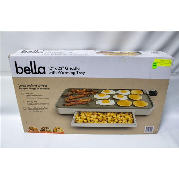 BELLA LARGE COOKING GRIDDLE & WARMING TRAY