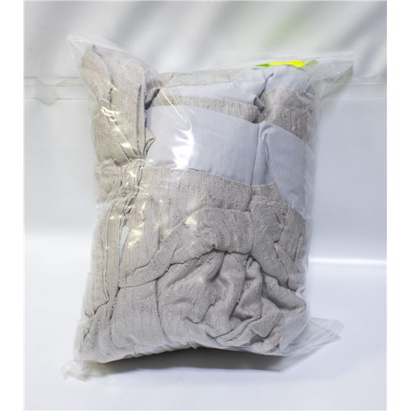 SUN+BLK RHODES COLLECTION BLACKOUT CURTAINS WHITE