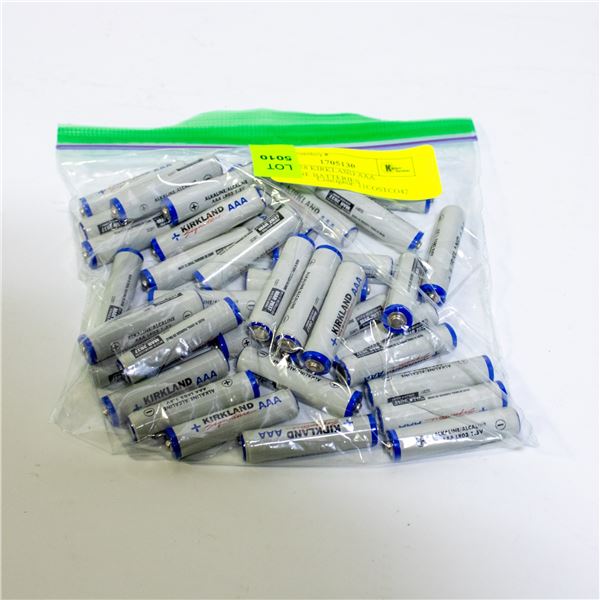 BAG OF 38 KIRKLAND AAA ALKALINE BATTERIES