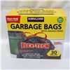 Image 1 : KIRKLAND GARBAGE BAGS WITH DRAWSTRING BLACK - 30G