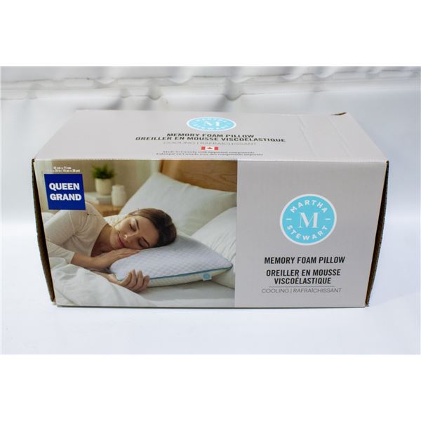 MARTHA STEWART MEMORY FOAM COOLING PILLOW QUEEN SZ