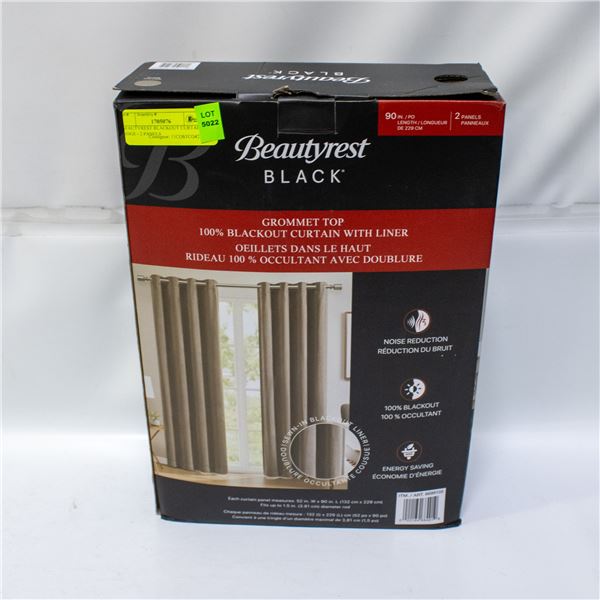 BEAUTYREST BLACKOUT CURTAINS BEIGE - 2 PANELS