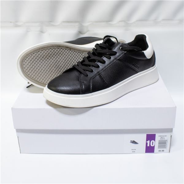 ALDO MENS COURT SHOE BLACK & WHITE SIZE 10