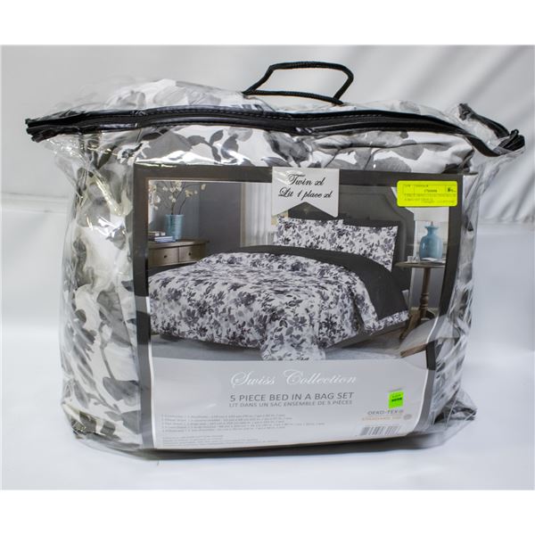 5 PIECE SWISS COLLECTION BED IN A BAG SET TWIN XL