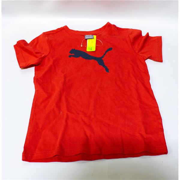 PUMA KIDS CREW NECK T-SHIRT RED SIZE 6