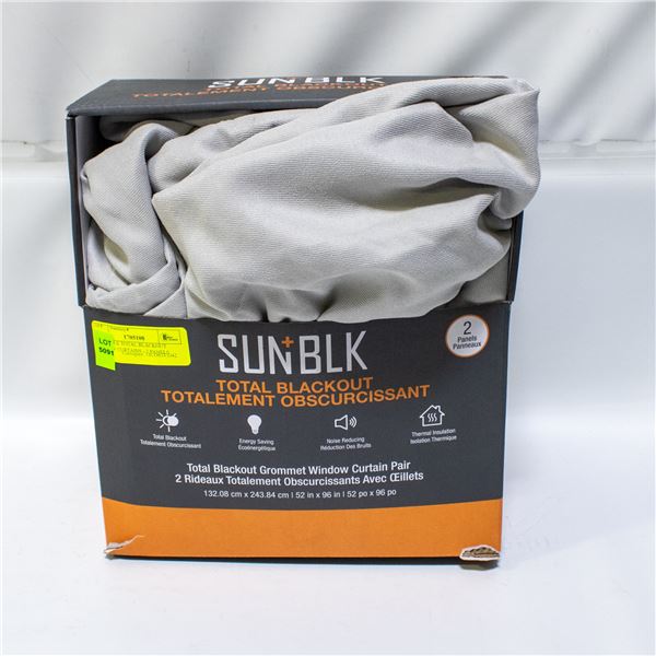 SUNBLOCK TOTAL BLACKOUT WINDOW CURTAINS - 2 PANELS
