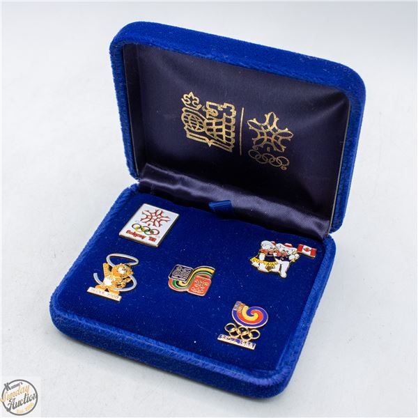 1988 CALGARY OLYMPICS RBC COLLECTORS PINS x5 IN