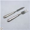 Image 1 : SILVER FORK AND KNIFE MARKED "800"