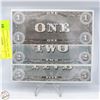 Image 2 : LOT OF 3 CONFEDERATE STATES ONE, TWO AND FIVE