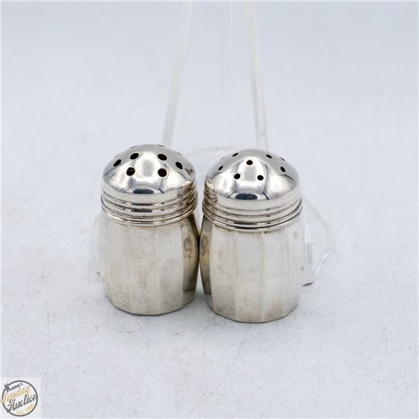 LOT OF 2 STERLING SILVER SALT AND PEPPER SHAKERS
