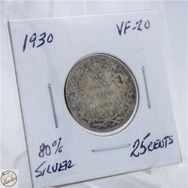 1930 SILVER 25 CENTS