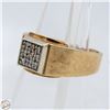 Image 1 : 10K GOLD MEN'S RING W/9 DIAMONDS SZ 9 *BENT BAND*