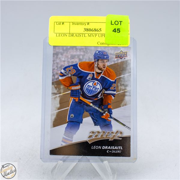 LEON DRAISTL MVP UPPERDECK