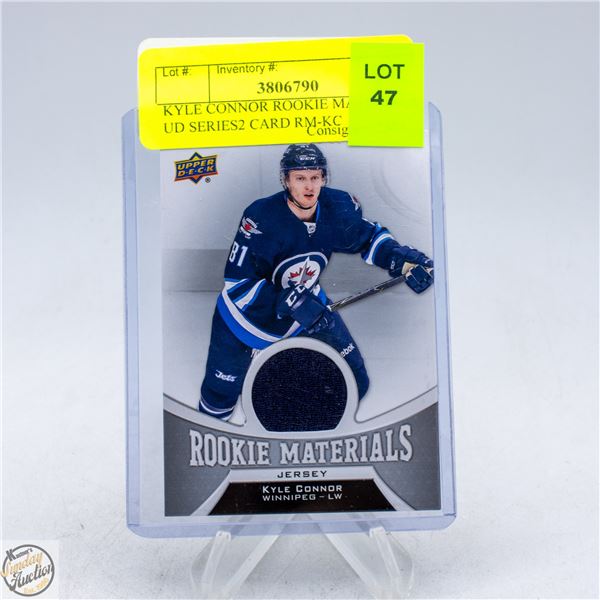 KYLE CONNOR ROOKIE MATERIALS UD SERIES2 CARD RM-KC