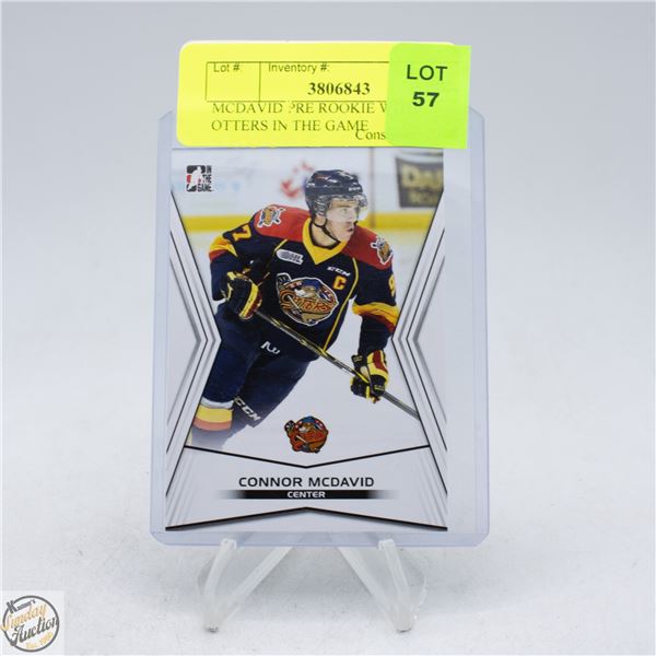 MCDAVID PRE ROOKIE WITH OTTERS IN THE GAME