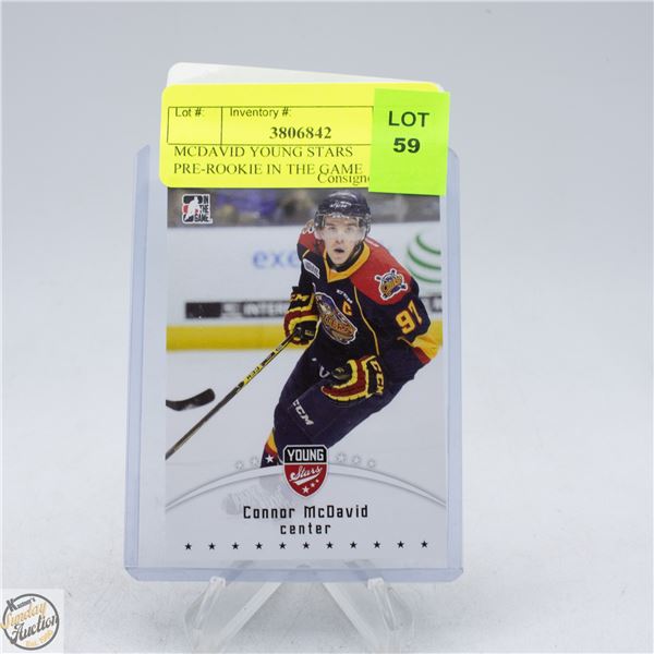 MCDAVID YOUNG STARS PRE-ROOKIE IN THE GAME