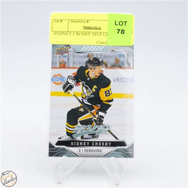 SYDNEY CROSBY MVP UPPERDECK