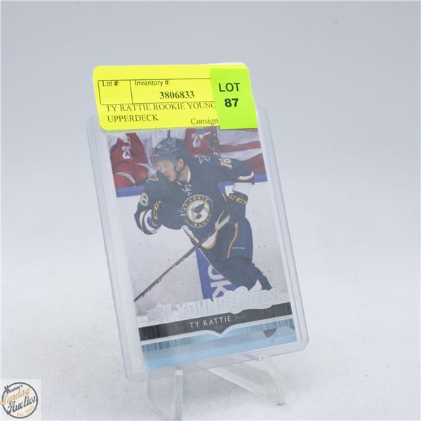 TY RATTIE ROOKIE YOUNG GUNS UPPERDECK