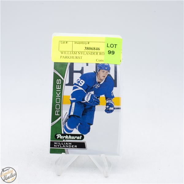 WILLIAM NYLANDER ROOKIE PARKHURST