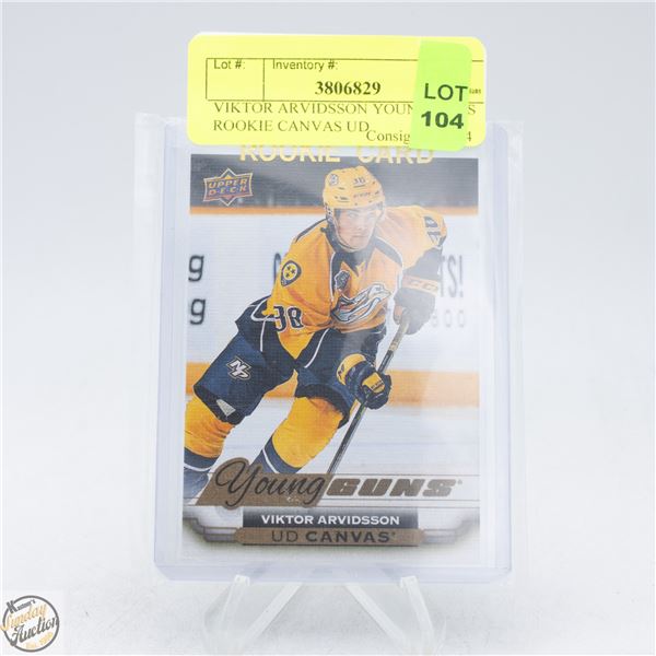 VIKTOR ARVIDSSON YOUNG GUNS ROOKIE CANVAS UD