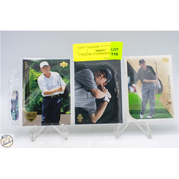 3 NICK PRICE UPPERDECK CARDS