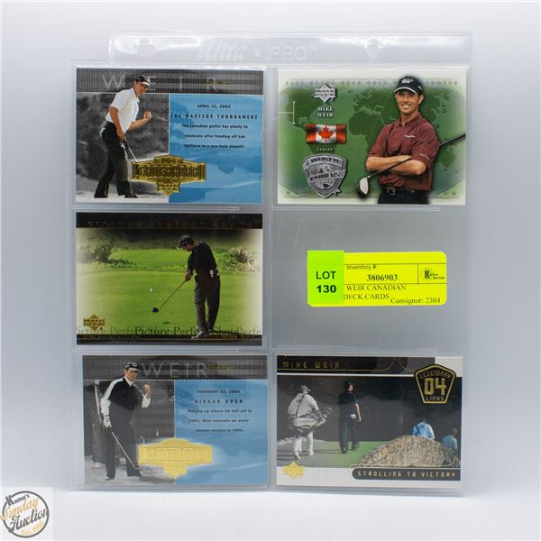 5 MIKE WEIR CANADIAN UPPERDECK CARDS