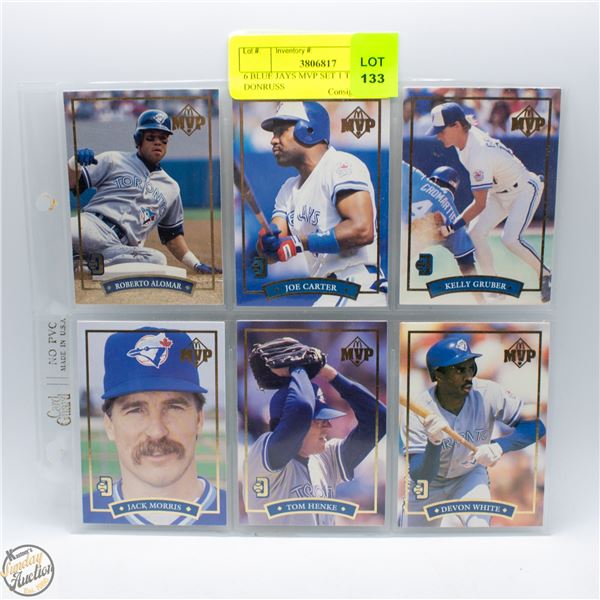 6 BLUE JAYS MVP SET 1 TO 6 DONRUSS