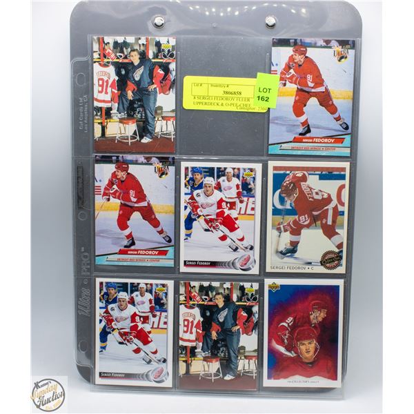 8 SERGEI FEDOROV FLEER UPPERDECK & O-PEE-CHEE