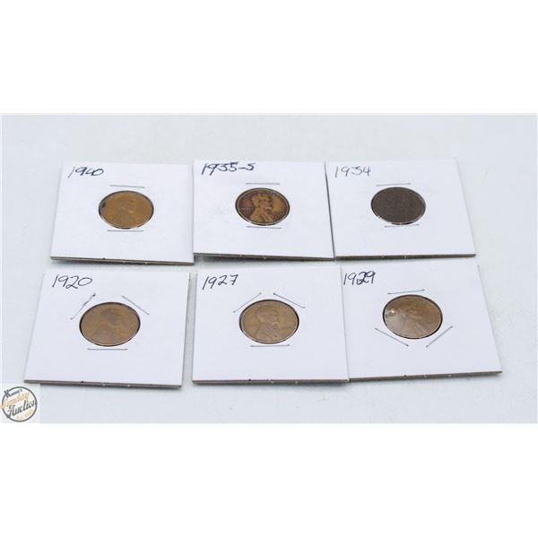 AMERICAN WHEAT PENNIES FROM 1920