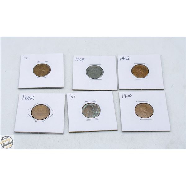 AMERICAN WHEAT PENNIES FROM 1940