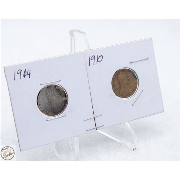 AMERICAN WHEAT PENNIES FROM 1910+1914?