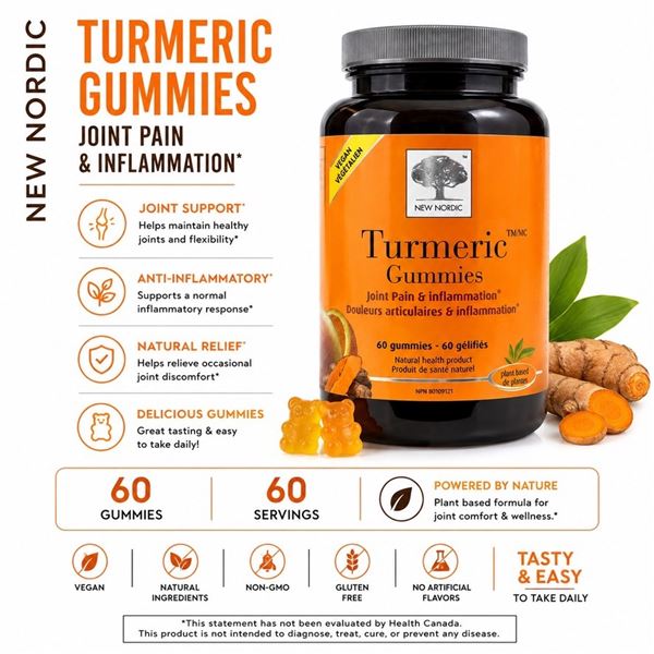 NORDIC TURMERIC GUMMIES JOINT PAIN 60 CT BB 03/28
