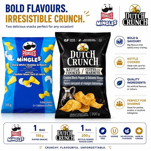 PRINGLES & DUTCH CRUNCH CHIPS BB 07/26