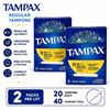 Image 1 : 2 TAMPAX REGULAR TAMPONS 20CT EACH