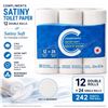 Image 1 : COMPLIMENTS SATINY SOFT TOILET PAPER 12 DOUBLE