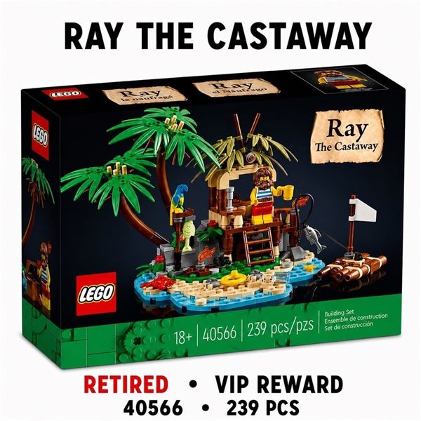NEW LEGO IDEAS RAY THE CASTAWAY RETIRED VIP
