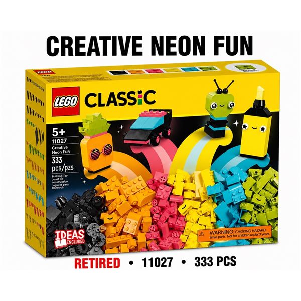 NEW LEGO CLASSIC CREATIVE NEON FUN RETIRED
